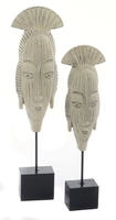 Dekofigur Maske 34 Cm Wei&szlig; Schwarz Tischdekoration - Trendline