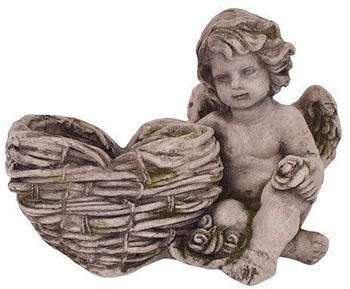 F&D Dekofigur Engel zum Bepflanzen 26 x 38 x 23 cm grau