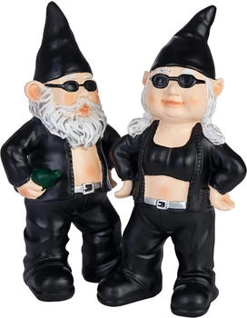 Brubaker Rocker-Zwerge Mann und Frau mit Sonnenbrille schwarz (88154_88155)