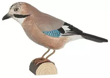 Wildlife Garden DecoBird Handgeschnitzter Eichelhäher, Braun (WG4463)