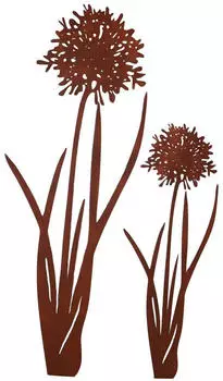 UNUS Gartenstecker Agapanthus Rostoptik 2er-Set (32166-S2)