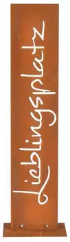 Relaxdays Gartenschild Spruch Rostoptik Metall
