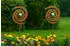 kobolo FINJA Gartenstecker Spiralform Rostoptik Edelstahlkugel, 2er-Set (148cm)