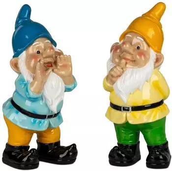 Formano Gartenzwerge "Sommerzeit" 2er Set 34cm Kunststein handbemalt (741400)