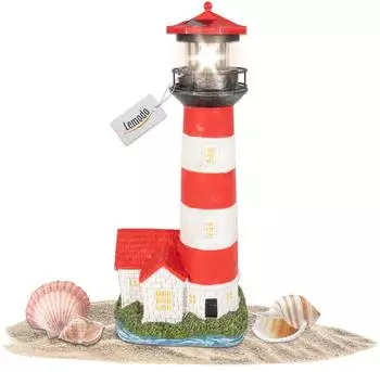 Lemodo Leuchtturm Gartendeko Solar LED 39cm (HL026)