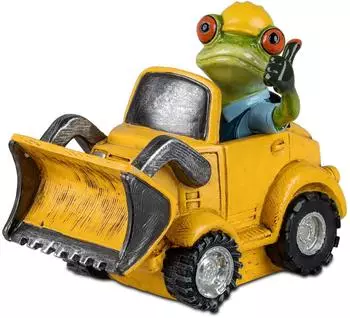 Formano Frosch-Dekofigur mit Radlader, hellgrün (717764)