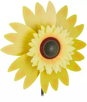 Relaxdays Windrad Blume Gartenstecker, 2er-Set