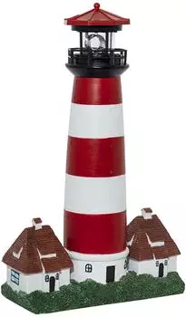 Haushalt International LED Solar-Leuchtturm mit rotierender Leuchte, 43cm (HH-70462)