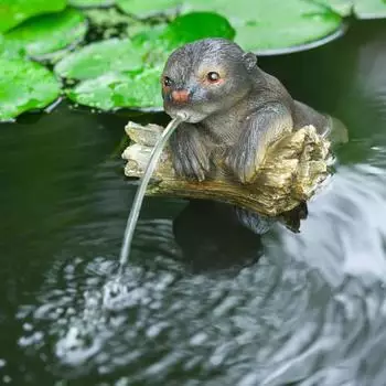 Ubbink Wasserspeier Otter, Polyharz, schwimmend, 21x22x19cm