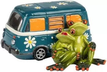 Formano Froschpaar Camper "Froschhausen" handgemalt, Kunststein (717993)