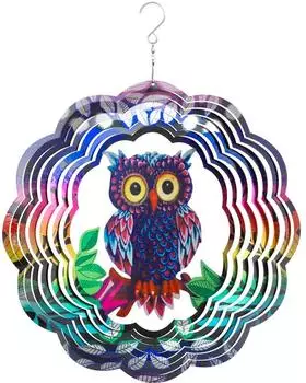 Invento Metall Hänge-Windspinner 3D Flashy Owl (110266)
