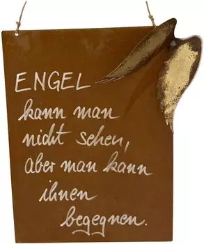 ZGM Rost Deko Spruchtafel mit Engelsflügeln (1776503)