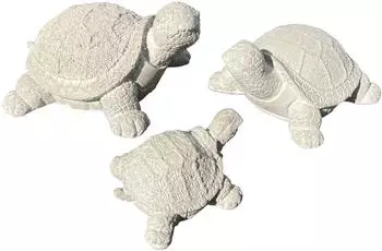 ZGM Schildkrötenfamilie Betonfigur, handgefertigt (DBL-555+556+560)