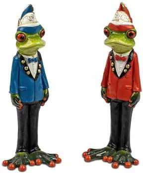 Formano Froschhausen Frosch Karneval 2er Set, 19cm (717870)
