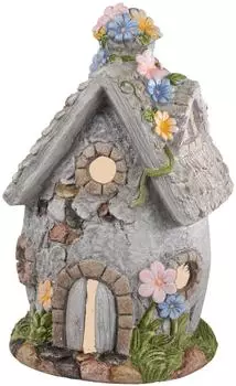 Formano Solar Haus Laterne mit Dämmerungssensor, handgemalt, Magnesia, 40cm