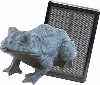 Heissner Teichfigur Frosch mit Wasserspiel, Solar, 200l/h (SSP3245-00)
