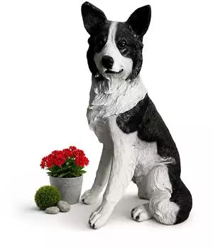 Relaxdays Hundefigur Collie Gartendeko wetterfest 68x34,5x43cm (10053582_9267)