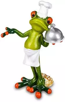 Formano Frosch als Koch, hellgrün, handbemalt (717085)