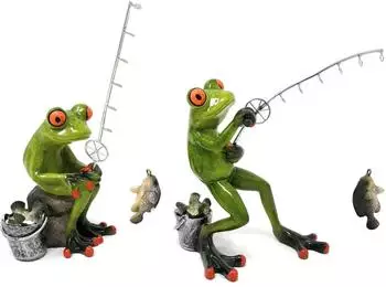 Formano Frosch Angler Dekofigur Kunststein (717177)