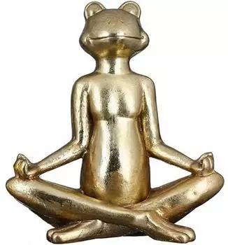 Gilde Dekofigur Frosch Yoga Magnesia, für Außenbereich (89292)