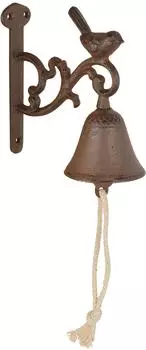 Esschert Türklingel Vogel, Metall, Braun (DB81)