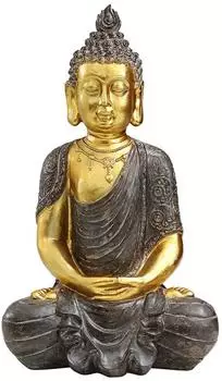 Dehner Buddhafigur Polyresin gold, 52,5 x 22,5 x 32 cm