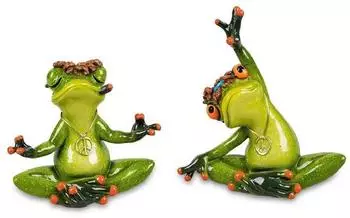 Formano Frosch Yoga-Figur hellgrün, Kunststein