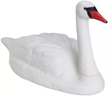 Relaxdays Schwan Teichfigur schwimmend, wetterfest, 4er-Set