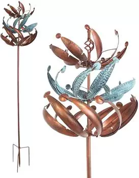 Lemodo Windrad 3 gegenläufige Rotoren, bronze, 221cm (NA200)
