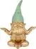 KARE Deko Figur Zwerg Meditation, gold/grün, 19cm (61589)