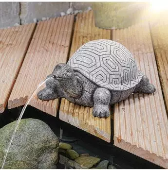 Esotec Wasserspeier Schildkröte mit Solarpumpe, Teichfigur (101667)