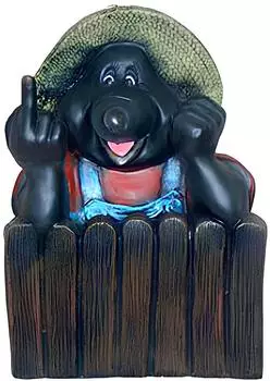 JV Möbel Maulwurf-Statue mit Nachbar-Gruß, 50cm (JVM4062292160387)