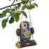 Spetebo Solar-Gartenfigur Eule auf Schaukel, warm weiß, 17cm (4965)