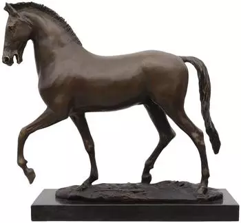 Aubaho Bronzeskulptur Pferd im Antik-Stil, 60cm