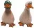 Dekohelden24 Enten-Kantensitzer Steingut braun 2er Set (W-10042430-2er)
