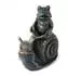 Esotec Wasserspeier Lilly & Nelly Schnecke mit Frosch Polyresin Altkupfer-Design (100775)