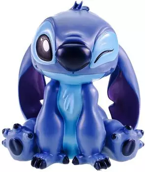 Christmas Inspirations Stitch Gartenfigur sitzend, Ohren unten, Polyresin, 20cm (DN86039)