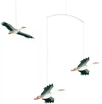 Flensted Mobiles Mobile Glücks-Störche (f015Red)