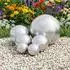 vidaXL Gebürsteter Ball Ø15cm silber, Edelstahl 201, 6 Stk. (42008421)