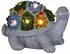 Haushalt International Schildkröten-Gartenfigur mit Solarleuchte, Kunststoff, IP44, 26x14,8x17cm (70549)