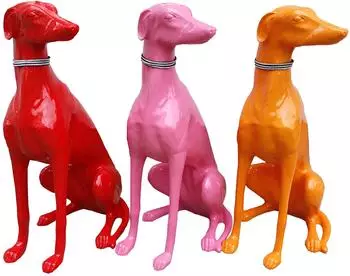 JV Möbel Windhund abstrakte Dekofigur Acryl 80cm