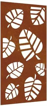 vidaXL Garten-Wanddekoration Blatt-Design Cortenstahl 105x55cm