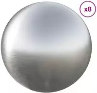 vidaXL Geb&uuml;rsteter Ball 8 stk. &Oslash; 5 cm Silber Edelstahl 201