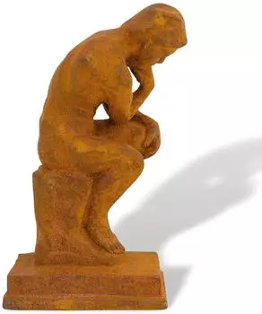 Aubaho Denker nach Rodin Figur, Eisen, Antik-Stil