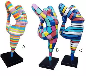 JV Möbel Abstrakte Gartenfigur bunt 200cm (JVM4062292160714)