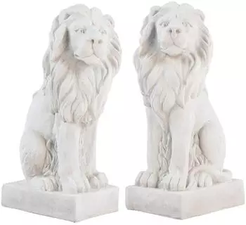 Aubaho Löwen-Skulptur XL Torwächter Antik-Stil, 2er-Set