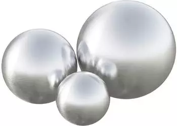 vidaXL H&auml;ngedekoration geb&uuml;rstete Kugel, Edelstahl 201, silber, &Oslash; 20cm, 3 Stk.