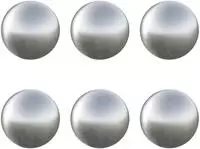vidaXL Geb&uuml;rsteter Ball 6 stk. &Oslash; 7,5 cm Silber Edelstahl 201