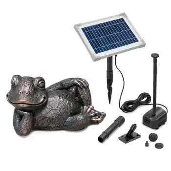 Esotec Solar-Wasserspeier "Liegender Frosch Pepe" 250l/h IP68 (101678)