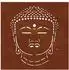 vidaXL Garten-Wanddeko Buddha-Kopf 55x55cm Cortenstahl